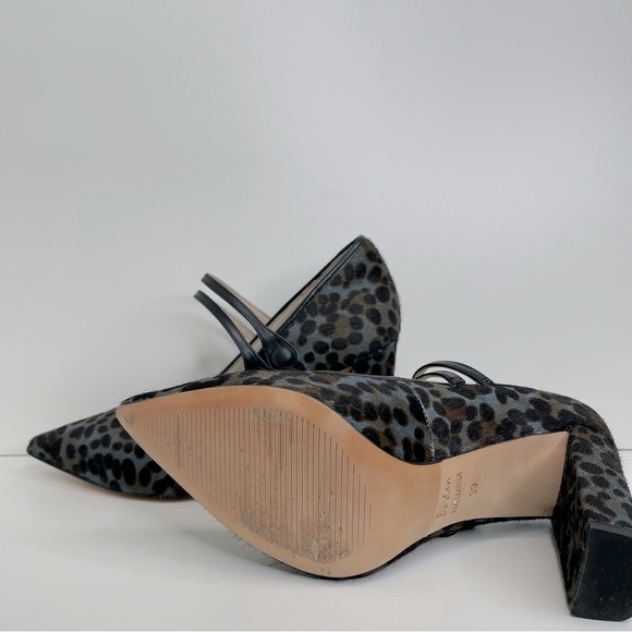 Boden The Point Mary Jane in Cowhide Leopard Print Gray and Black preppy office - Picture 7 of 13